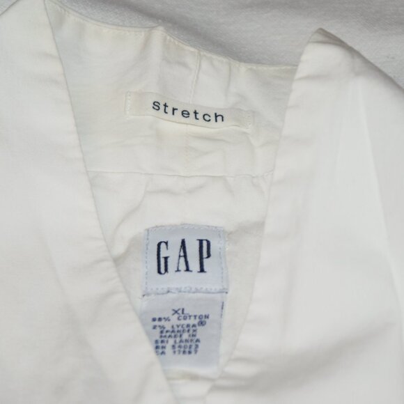 GAP White Sleeveless Wrap Around Blouse with Stretchy Cotton & Lycra Material - Picture 5 of 14